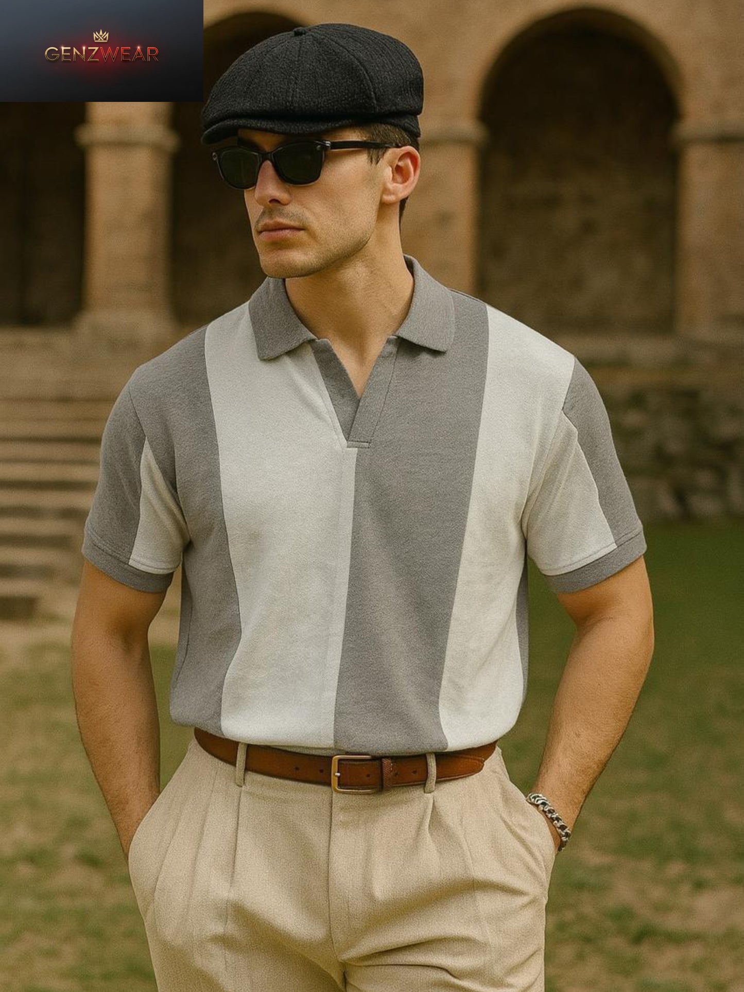 GENZWEAR Vertical Panel Polo – Timeless Old Money Style