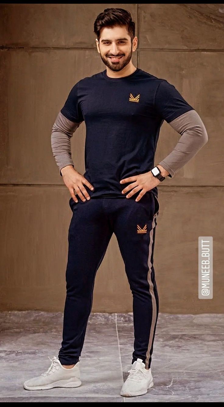 Men’s Black Adidas Tracksuit – Classic Logo Tee & Joggers Set