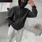 Men’s Techwear Full-Zip Hoodie with Built-In Mask – Streetwear Edition