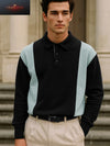 GENZWEAR Vintage-Inspired Color Block Polo – Old Money Aesthetic