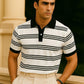 GENZWEAR Men’s Striped Polo T-Shirt – Timeless Smart Casual Style
