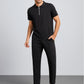 GENZWEAR Zip-Collar Polo Shirt & Tailored Trousers – Modern Men’s Smart-Casual Set