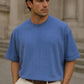 Premium Ribbed Dark Grey T-Shirt – Effortless Sophistication