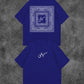 Royal Blue Paisley Print Graphic T-Shirt