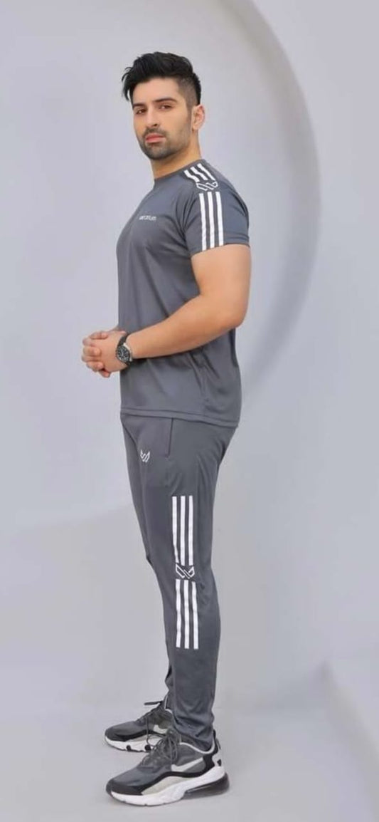 Men’s Black Adidas Tracksuit – Classic Logo Tee & Joggers Set