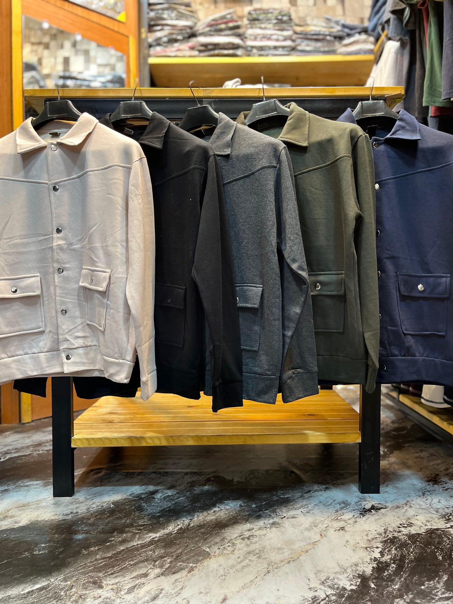 Classic Black Streetwear Snap-Button Jacket – Minimalist Urban Style for Men